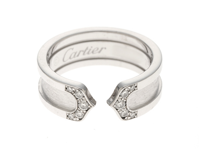 Cartier カルティエ C2リング 指輪 K18WG ホワイトゴールド ダイヤモンド 6.8g 48号（日本サイズ8号）  【432】の購入なら「質」の大黒屋（公式）