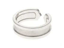 Cartier カルティエ　C2リング　指輪　K18WG　ホワイトゴールド　ダイヤモンド　6.8g　48号（日本サイズ8号）　【432】