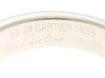 カルティエ　 Cartier　タンク　リング　指環　指輪　アメジスト　宝石　WG　ホワイトゴールド　WG 750【472】HF