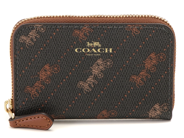 COACH コーチ コインケース PVC ブラック/ブラウン 【472】A の購入