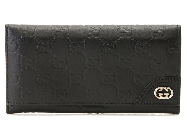 グッチ GUCCI グッチシマ 長財布 ブラック 2143800165123 【432】 の ...