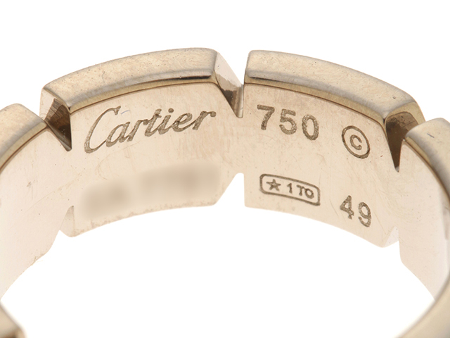 Cartier カルティエ タンクフランセーズ リング 指輪 WG ホワイト