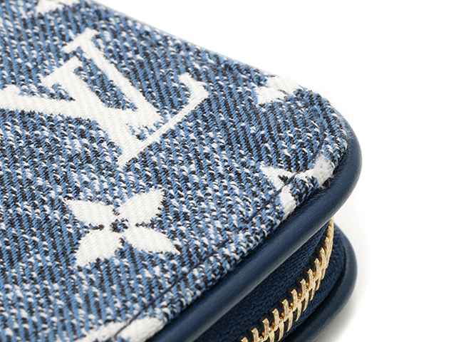 LOUIS VUITTON モノグラム ジャガード デニム ジッピー ウォレット