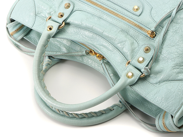 BALENCIAGA バレンシアガ ザ・シティー 115748 ライトブルー GP レザー
