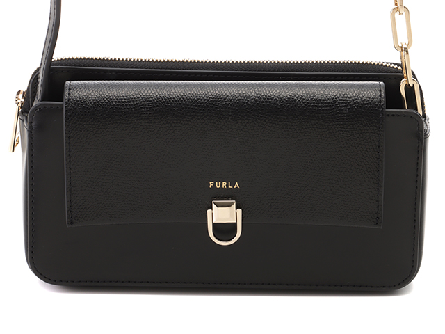 FURLA フルラ ミスミミ ショルダーバッグ ブラック レザー FURLA フルラ ミスミミ ショルダーバッグ ブラック レザー