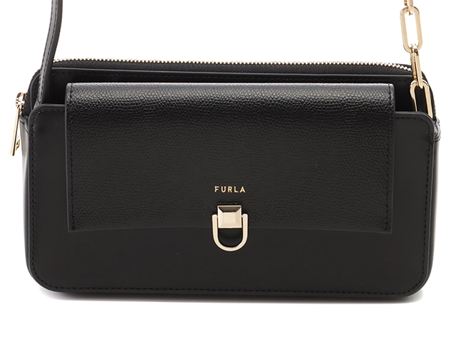 FURLA フルラ ミスミミ ショルダーバッグ ブラック レザー WE00125