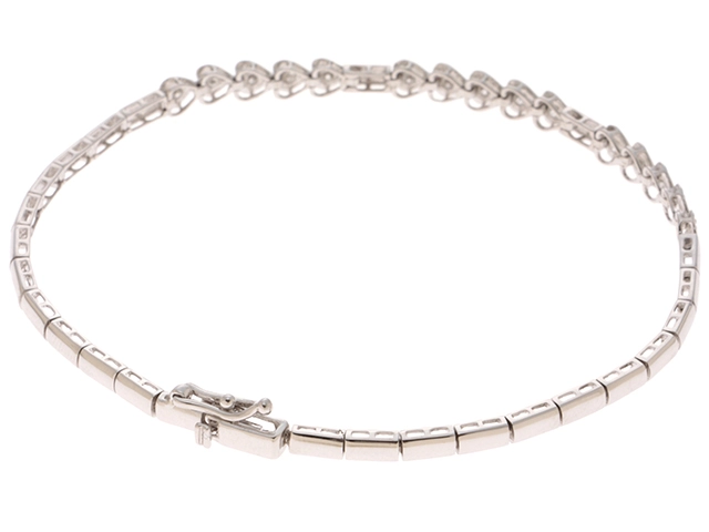 JEWELRY　ノンブランドジュエリー　ブレスレット　K18WG　D0.35　5.7g　 2144000129731　【437】