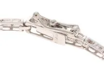 JEWELRY　ノンブランドジュエリー　ブレスレット　K18WG　D0.35　5.7g　 2144000129731　【437】