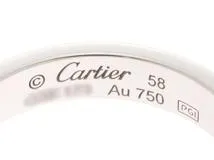 （美品）カルティエ CARTIER LOVE ウエディングリング ミニラブリング 指輪 K18 PG × ダイヤ 1石 約0.02ct #61 B4050761 保証書 8530