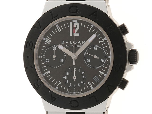 ブルガリ AC38TA  クロノグラフ　手巻【ロレックス・オメガ・オーデマピゲ】 BVLGARI ブルガリ オートマチック アルミニウム クロノ AC38TA