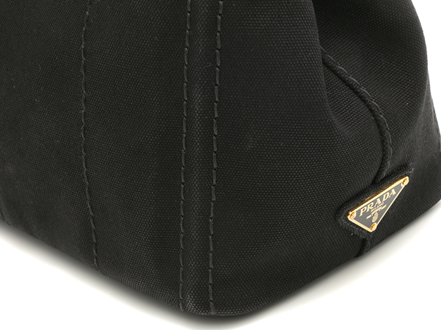 PRADA プラダ ミニ カナパ ベロア ハンドバッグ ブラック PRADA プラダ カナパ ミニ ブラック キャンバス ハンドバッグ 【432