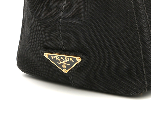 PRADA プラダ カナパ ミニ ブラック キャンバス ハンドバッグ 【432