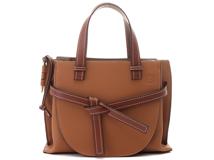 LOEWE ロエベ ハンドバッグ ゲートトップハンドル スモール ブラウン/キャメル ゴールド金具 レザー 321.12.U61【434】