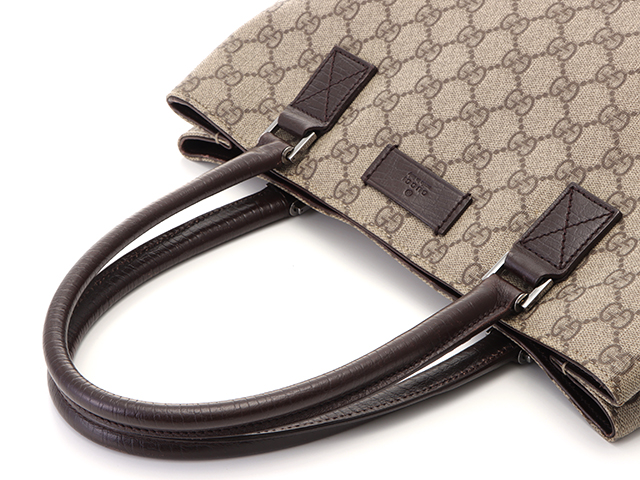 GUCCI グッチ GGプラス トートバッグ ベージュ/ダークブラウン GUCCI グッチ GGプラス トートバッグ ベージュ/ダークブラウン