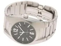 BVLGARI ブルガリ 腕時計 エルゴン EG40S ステンレス ブラック文字盤 自動巻き【471】