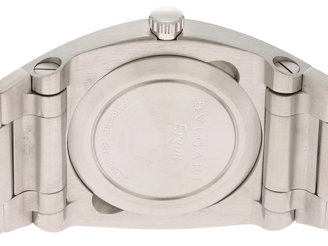 BVLGARI ブルガリ 腕時計 エルゴン EG40S ステンレス ブラック文字盤 自動巻き【471】