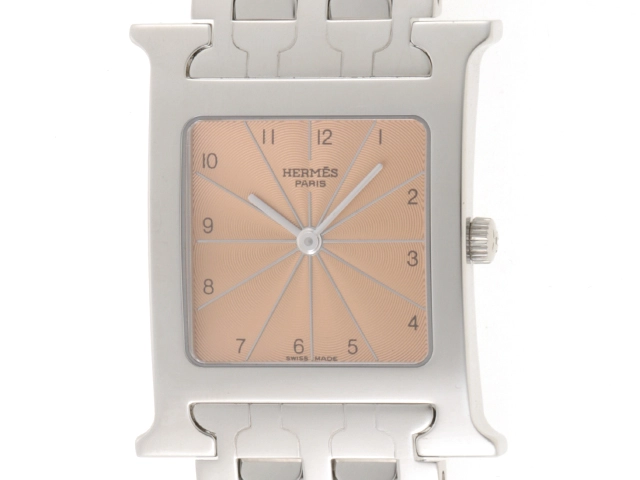 HERMES エルメス 腕時計 女性用 クオーツ時計 Hウォッチ H1.510 オレンジ文字盤 ステンレススチール(SS)  214400026400【430】 の購入なら「質」の大黒屋（公式）