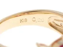 JEWELRY　ノンブランドジュエリー　K18イエローゴールド　リング　ルビー/ダイヤモンド0.29ct　12号　約5.3ｇ【430】2144000217209