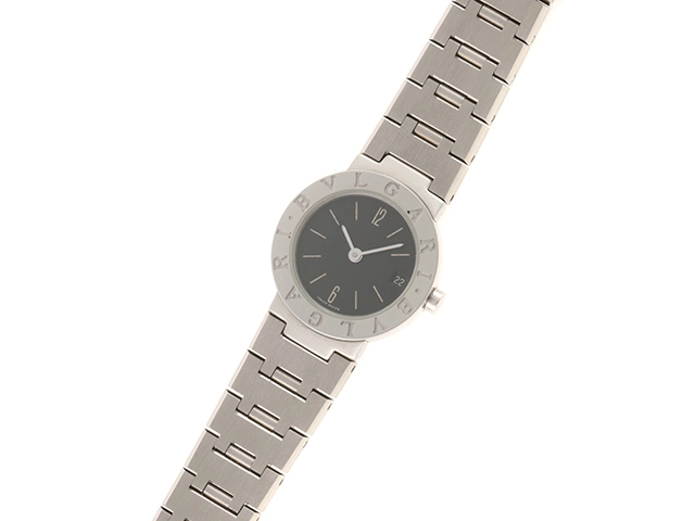 BVLGARI ブルガリ　レディース クオーツ　ブルガリブルガリ BB23SSD ロゴ無し　ブラック文字盤 SS【472】HK