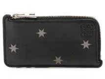 LOEWE ロエベ スターズコインカードホルダー ブラック レザー