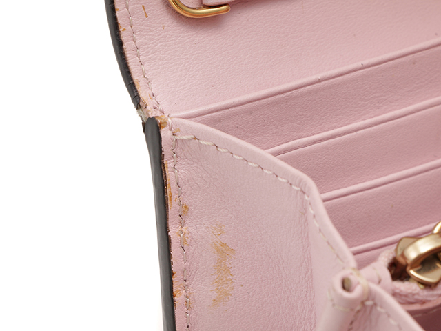 FENDI フェンディ チェーン付き長財布 ピンク カーフ 8M0365 FENDI フェンディ チェーン付き長財布 ピンク カーフ 8M0365