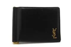 SAINT LAURENT サンローラン マネークリップ付け二つ折り札入れ 607738 ブラック レザー 【460】2144000229356  の購入なら「質」の大黒屋（公式）