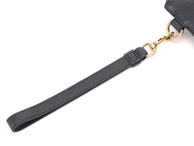 GUCCI　グッチ　ロゴプリント　クラッチバッグ　ブラック　レザー　572770　【436】　2144000230680