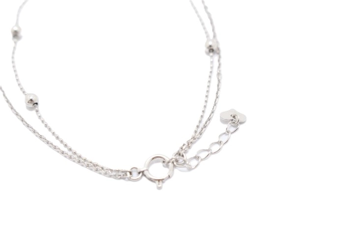 JEWELRY ノンブランドジュエリー ボールチェーンブレスレット K10WG ホワイトゴールド 【460】2144000231199