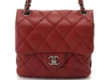 CHANEL　シャネル　マトラッセ　　Wチェーンショルダーバッグ　　ボルドー/SV　 レザー 　【436】　2144000231564
