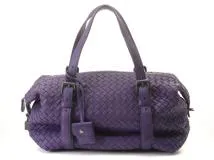 未使用✨ボッテガヴェネタ イントレチャート パンプス パープル系 23.5cm位 BOTTEGA VENETA ボッテガヴェネタ イントレチャートZIP長財布