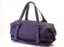 ボッテガヴェネタ イントレチャート ハンドバッグ カンパーナ　紫 BOTTEGA VENETA ボッテガヴェネタ イントレチャート