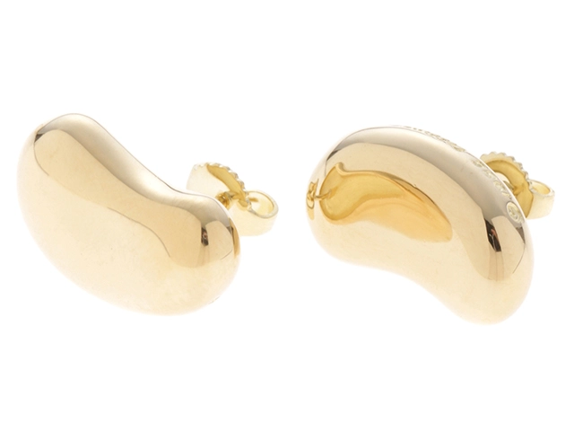 TIFFANY＆CO　ティファニー　ビーン　ピアス　K18イエローゴールド　約10.6g【433】2144000235043