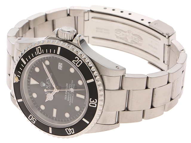 U番　ROLEX　ロレックス　16600　シードゥエラー　ブラック文字盤　ステンレススチール　並行　メンズ　腕時計（2144000235715）【200】C