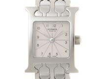 HERMES　エルメス　Hウォッチ・ミニ　ＨＨ1.110　ステンレス　女性用クオーツ時計【473】