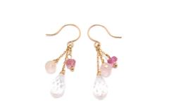 JEWELRY ノンブランドジュエリー ピアス K18 ゴールド マルチカラーストーン 両耳用【460】2144000238648