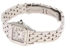 Cartier カルティエ レディース クオーツ パンテールドゥ カルティエ SM WSPN0006 ホワイト文字盤 SS【472】HK