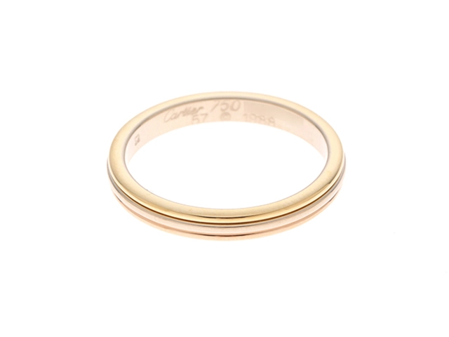 Cartier カルティエ　リング トリニティバンド リング  　K18YG/PG/WG　３カラー　57号　3.8ｇ【472】AH