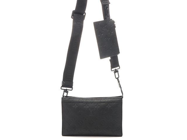Louis Vuitton ブラック ナイロン ストラップ ショルダーストラップ（調整不可、幅4CM） バイカラー