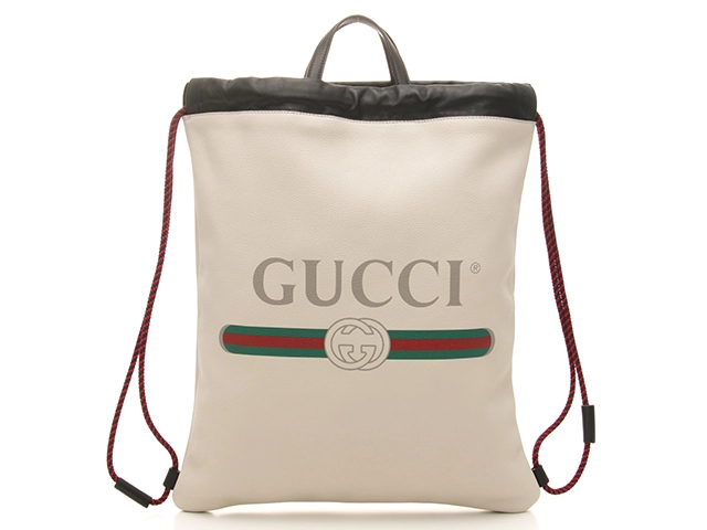 GUCCI グッチ ロゴプリント ドローストリングバックパック