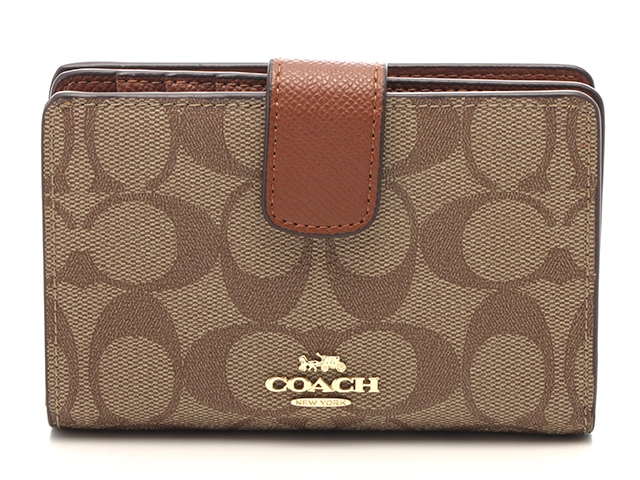 コーチ シグネチャー PVCコーティング キャンバス ウォレット COACH】コーチ コーティングキャンバス レザー シグネチャー