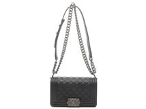 CHANEL シャネル　ボーイシャネル２０　チェーンショルダー　ブラック/ＳＶ　キャビア　A67085　2144000242973　【437】