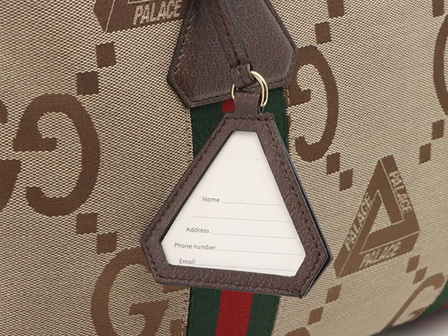 GUCCI グッチ ジャンボGGトートバッグ ベージュ/ダークブラウン キャンバス/レザー 723736 PALECEコラボ2022年 【472】YY