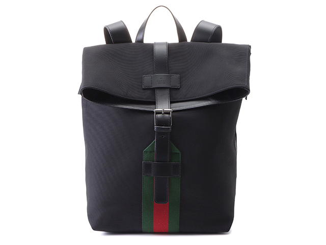 GUCCI グッチ シェリーライン バックパック ブラック キャンバス