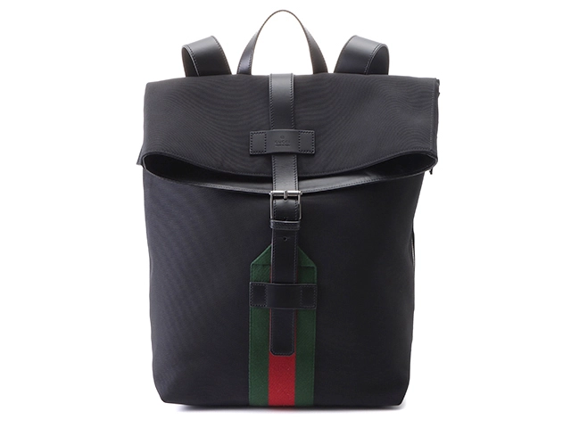 GUCCI グッチ シェリーライン バックパック ブラック キャンバス