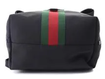 GUCCI グッチ シェリーライン バックパック ブラック キャンバス