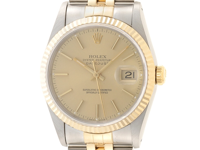 社外ガラス】ROLEX ロレックス デイトジャスト 時計 16233 メンズ時計