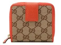 GUCCI グッチ ラウンドファスナー財布 二つ折り財布 GGキャンバス