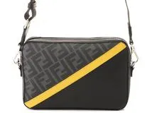 フェンディ ズッカ PVCレザー ボディバッグ FENDI フェンディ ズッカ 斜め掛け ショルダーバッグ ブラウン