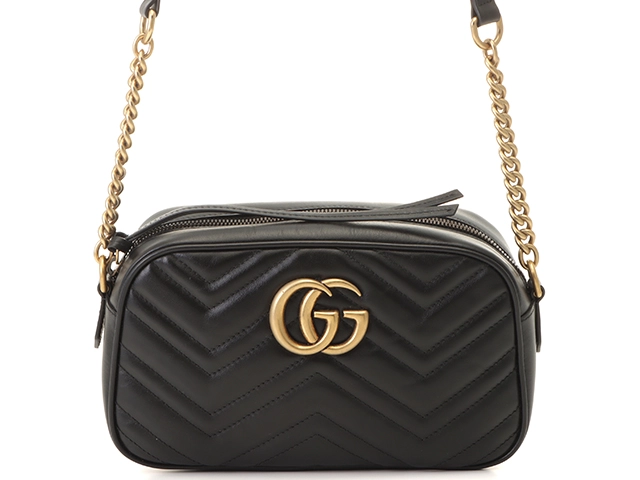 GUCCI グッチ GGマーモントキルティングスモールショルダーバッグ ブラック レザー 447632 DTD1T  1000【430】2145000229575 の購入なら「質」の大黒屋（公式）