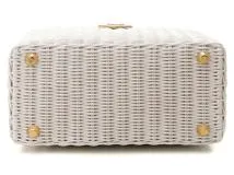 PRADA プラダ カナパ ウィッカー2wayバッグ ホワイト ラタン